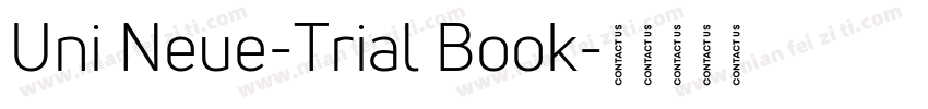 Uni Neue-Trial Book字体转换